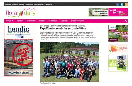 Article about Colviveros at FloralDaily - ExpoPlantas 2019