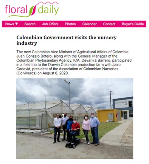 Colombian government officials visit the nursery industry